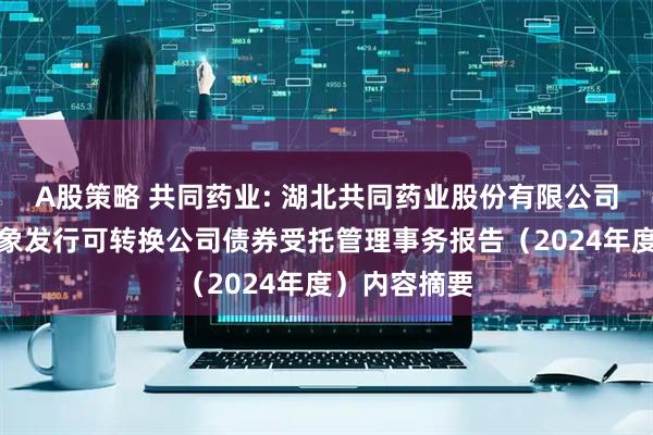 A股策略 共同药业: 湖北共同药业股份有限公司向不特定对象发行可转换公司债券受托管理事务报告（2024年度）内容摘要