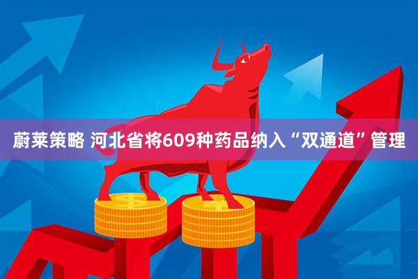 蔚莱策略 河北省将609种药品纳入“双通道”管理