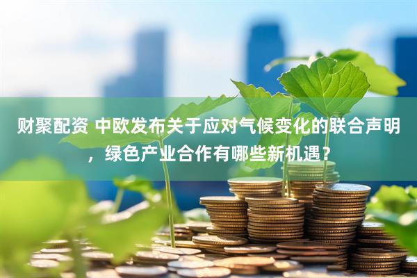 财聚配资 中欧发布关于应对气候变化的联合声明，绿色产业合作有哪些新机遇？