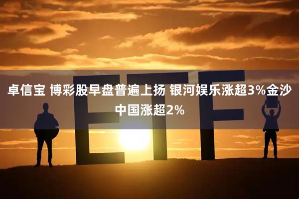 卓信宝 博彩股早盘普遍上扬 银河娱乐涨超3%金沙中国涨超2%